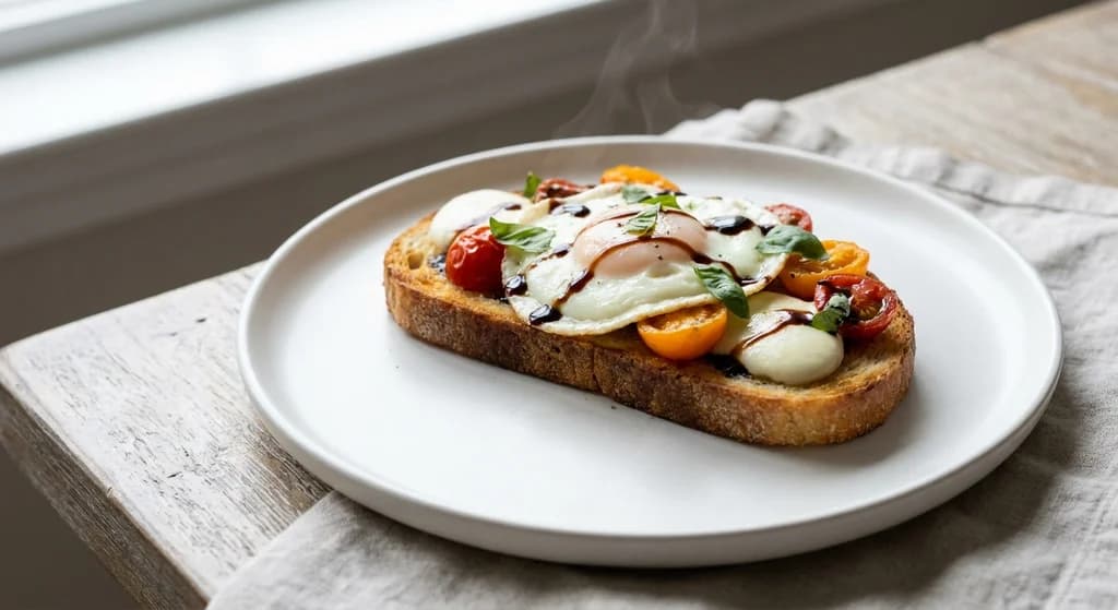 Mini Caprese Egg Toast