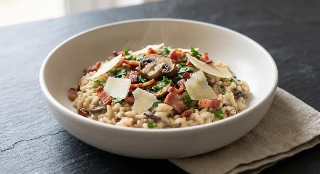 Mushroom and Bacon Risotto