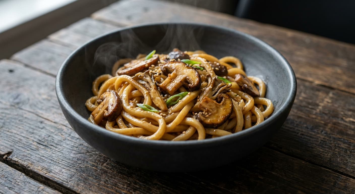 Mushroom Udon Stir-Fry
