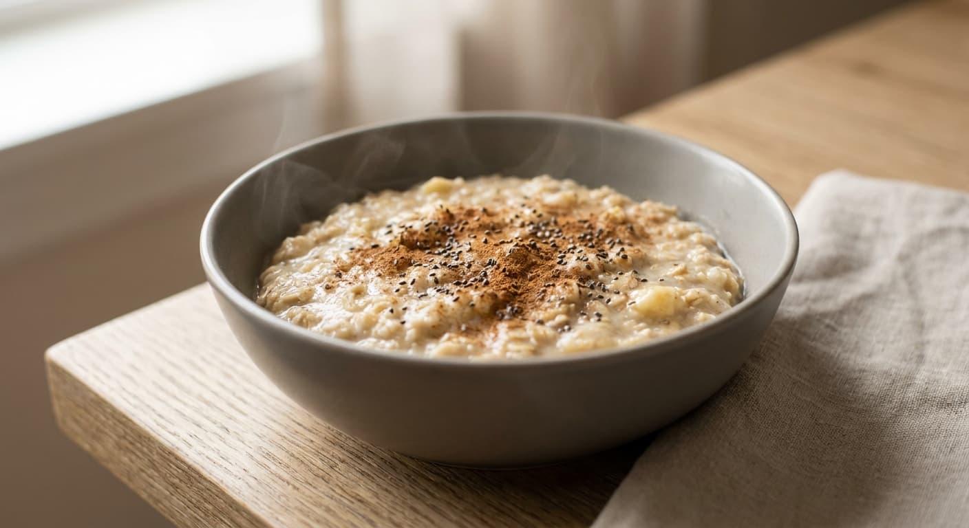 Oatmeal porridge with banana