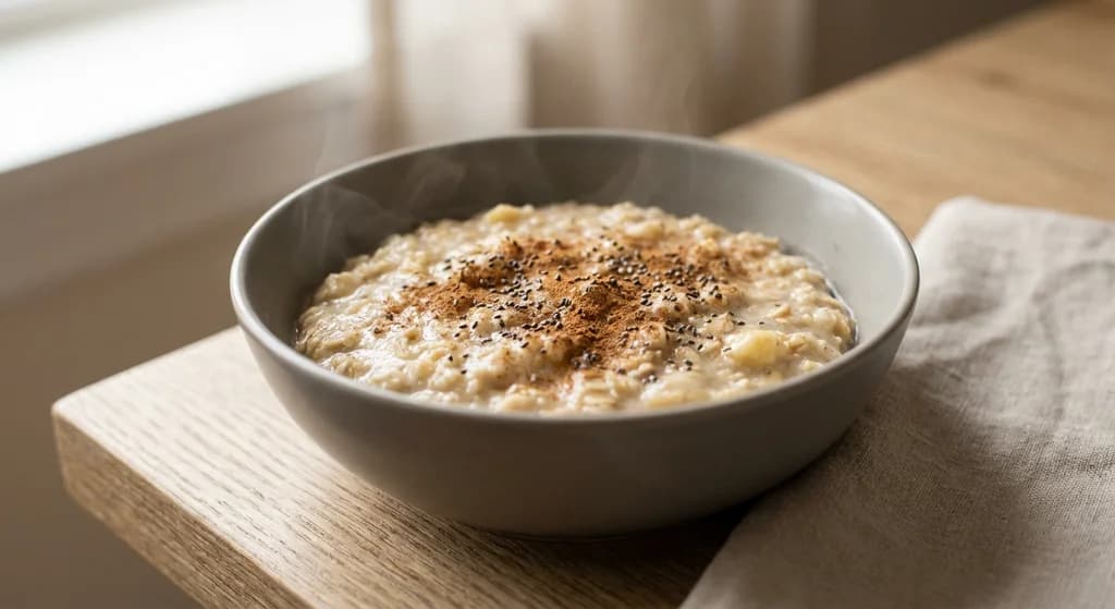 Oatmeal porridge with banana