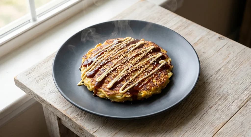 Okonomiyaki with Chicken & Cabbage