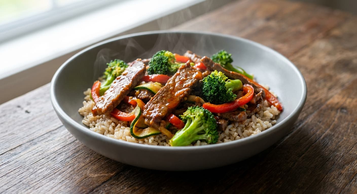 Orange Beef & Vegetable Skillet