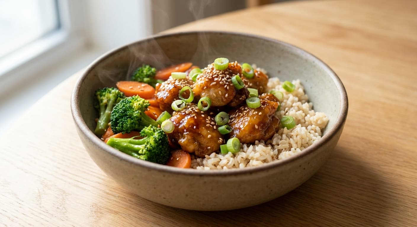 Orange Chicken Rice Bowl