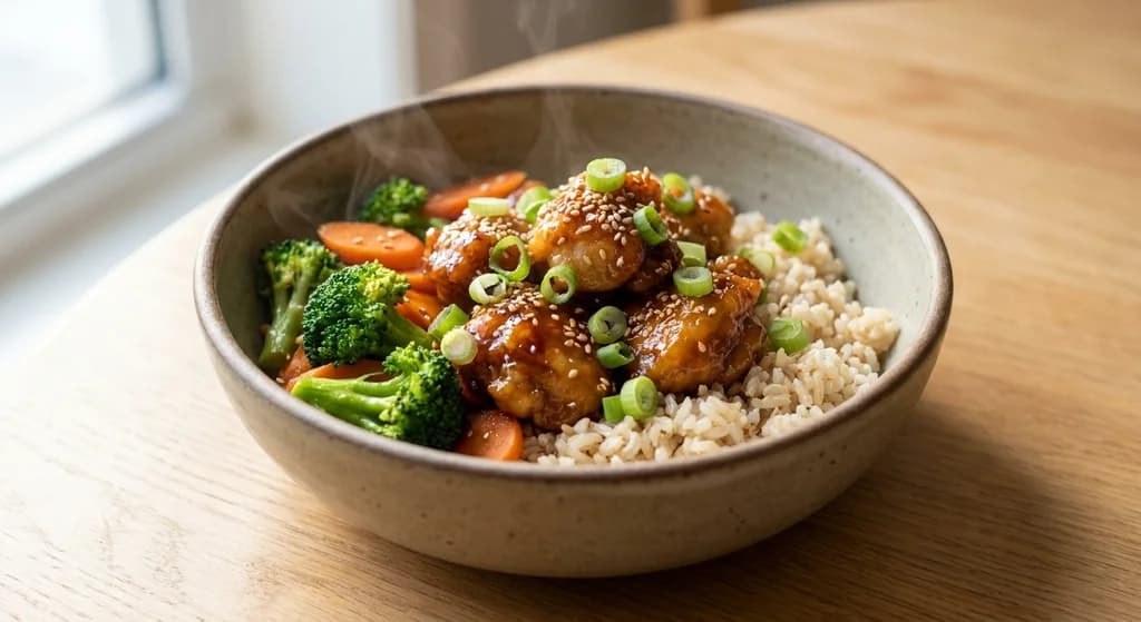 Orange Chicken Rice Bowl