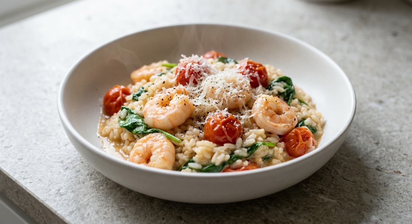 Orange Prawn & Tomato Risotto