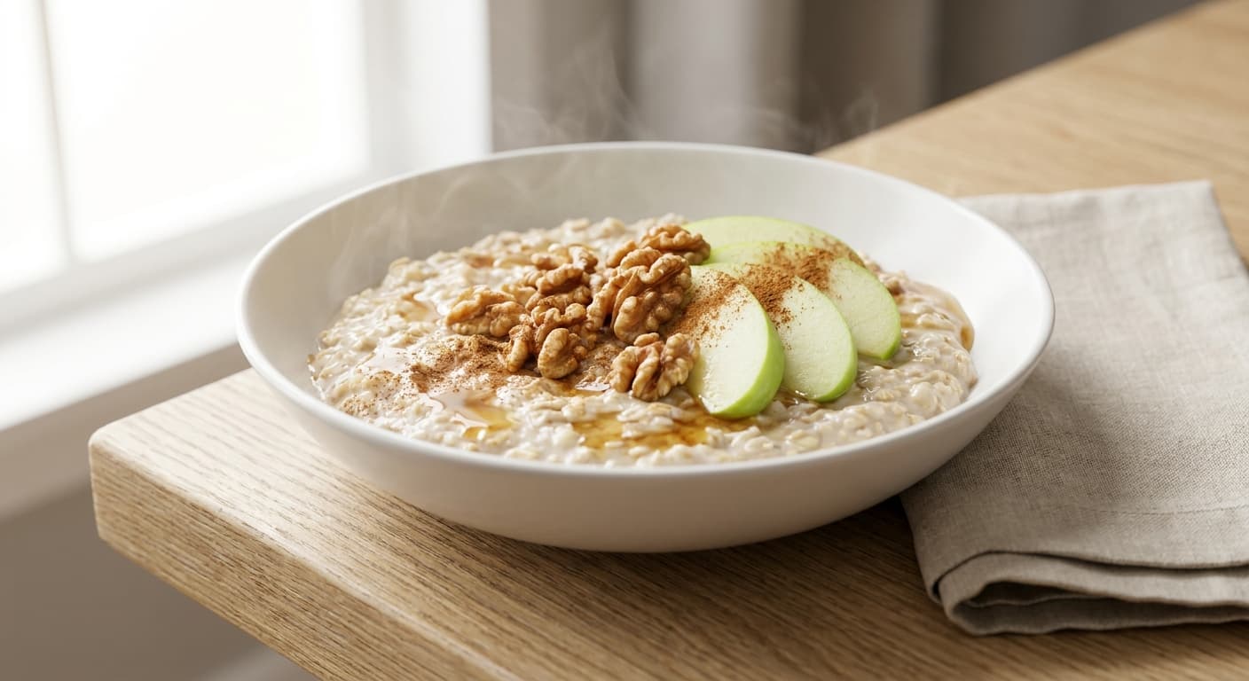 Overnight Oats with Apple and Walnuts