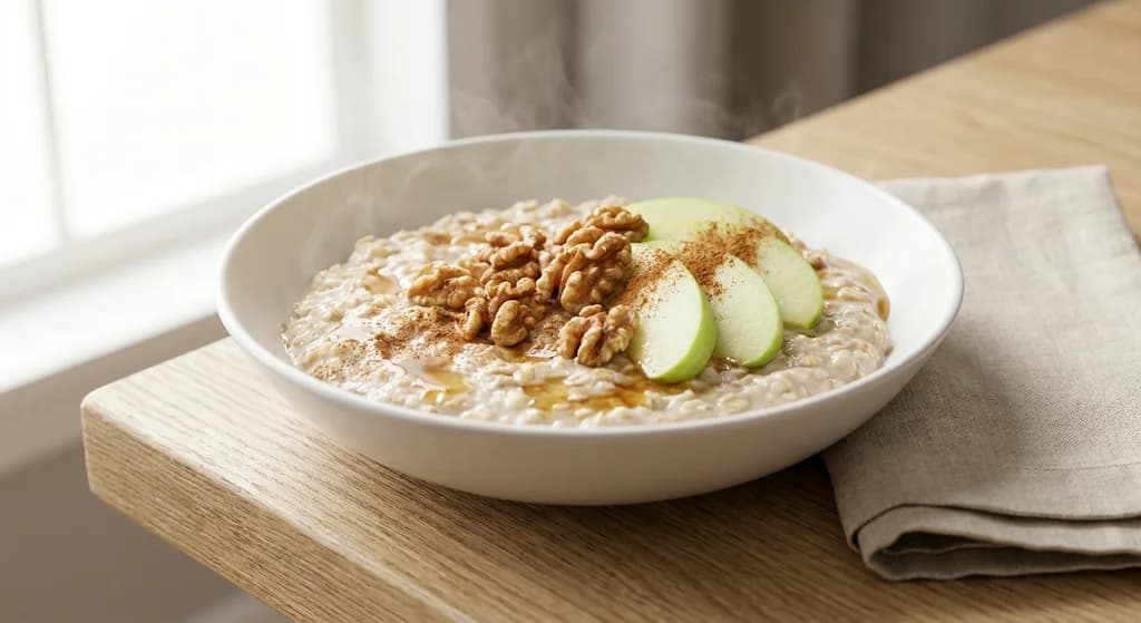 Overnight Oats with Apple and Walnuts