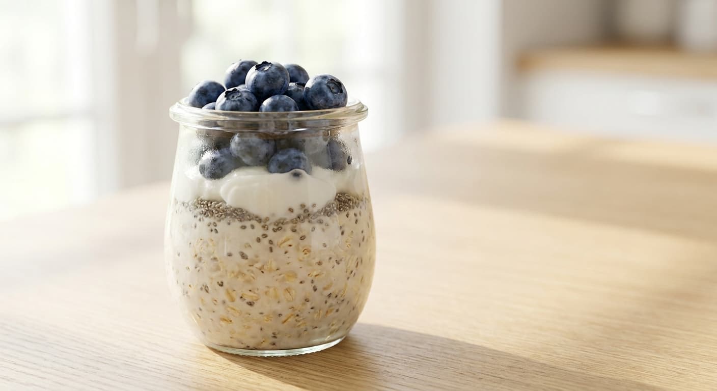 Overnight Oats with Blueberries
