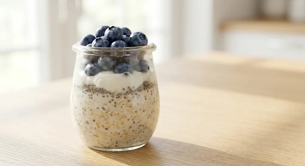 Overnight Oats with Blueberries