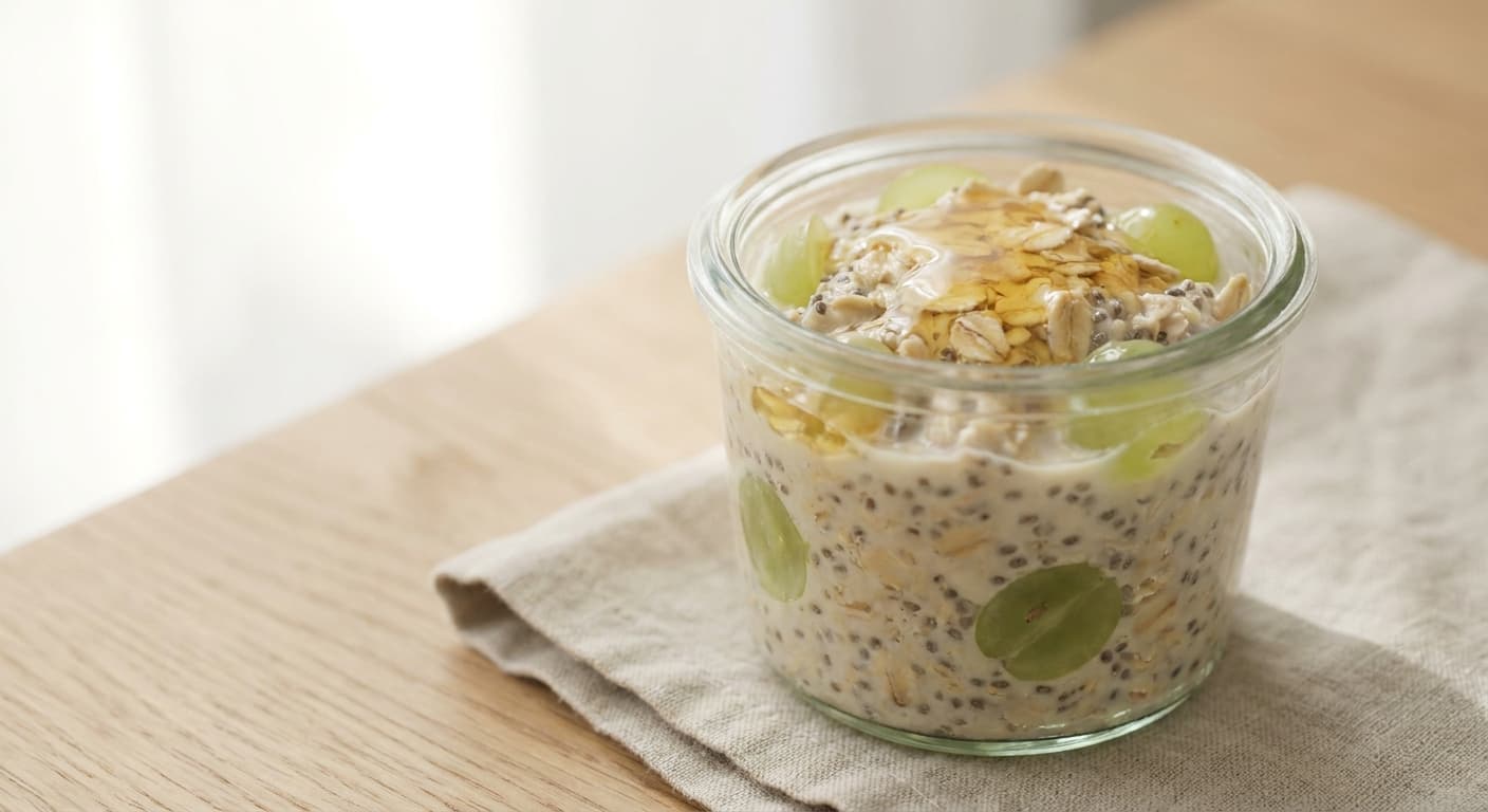 Overnight Oats with Green Grapes