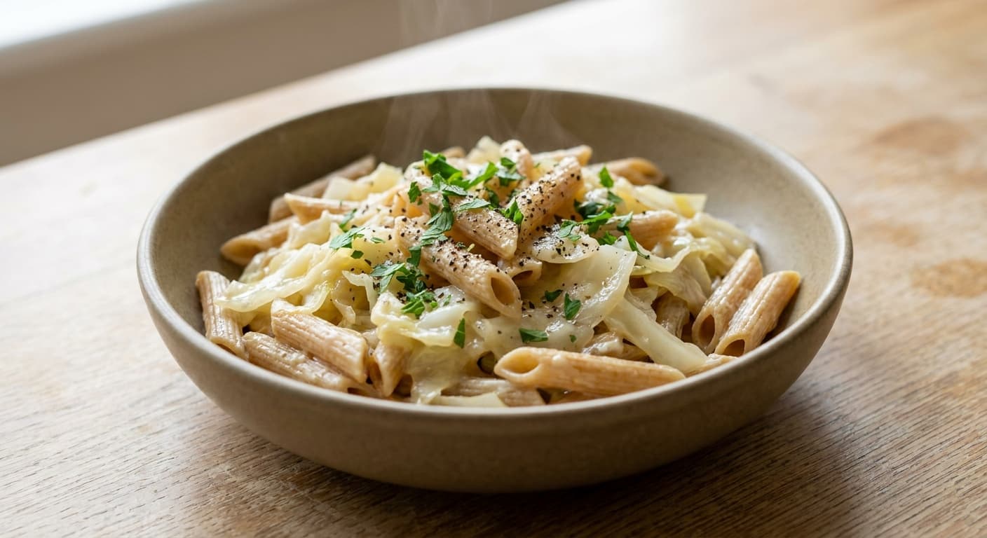 Pasta with Garlic Cabbage