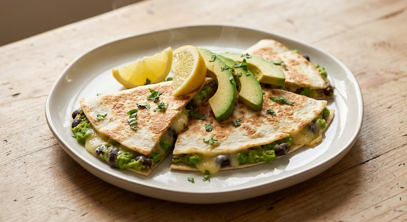 Pea & Black Bean Quesadilla