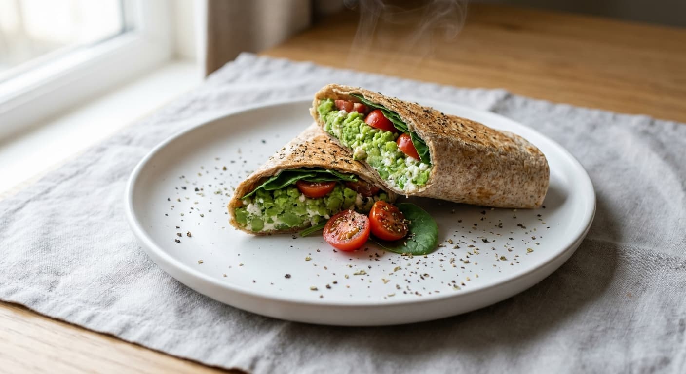 Pea & Ricotta Stuffed Wrap