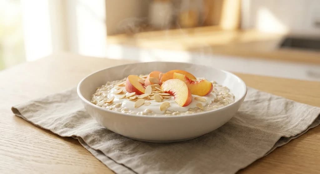 Peach and Almond Oats