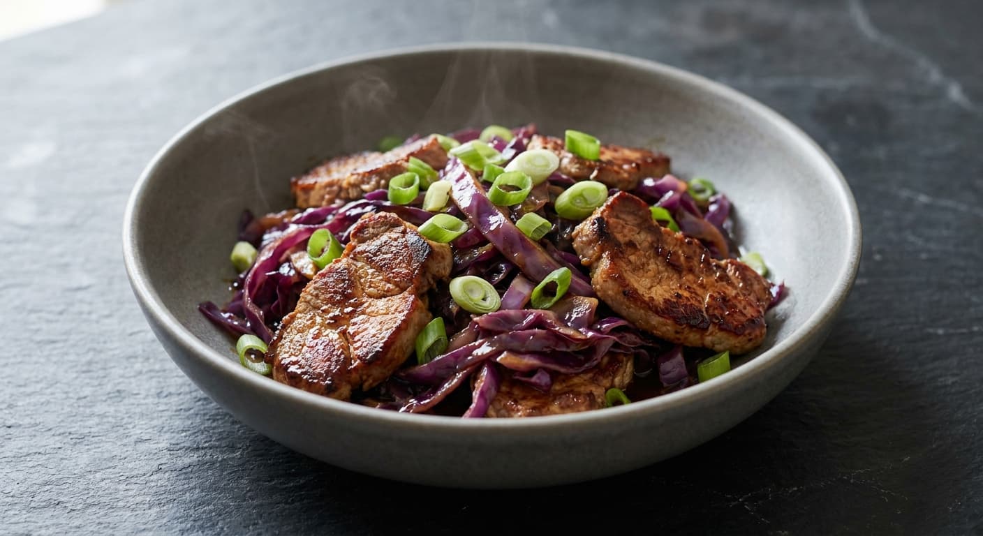 Pork and Miso Cabbage Stir-Fry