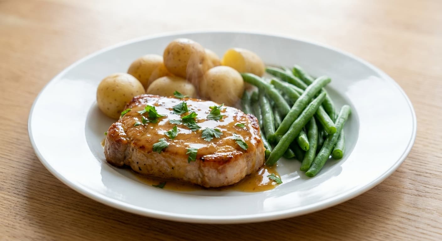 Pork with Honey Mustard & Baby Potatoes