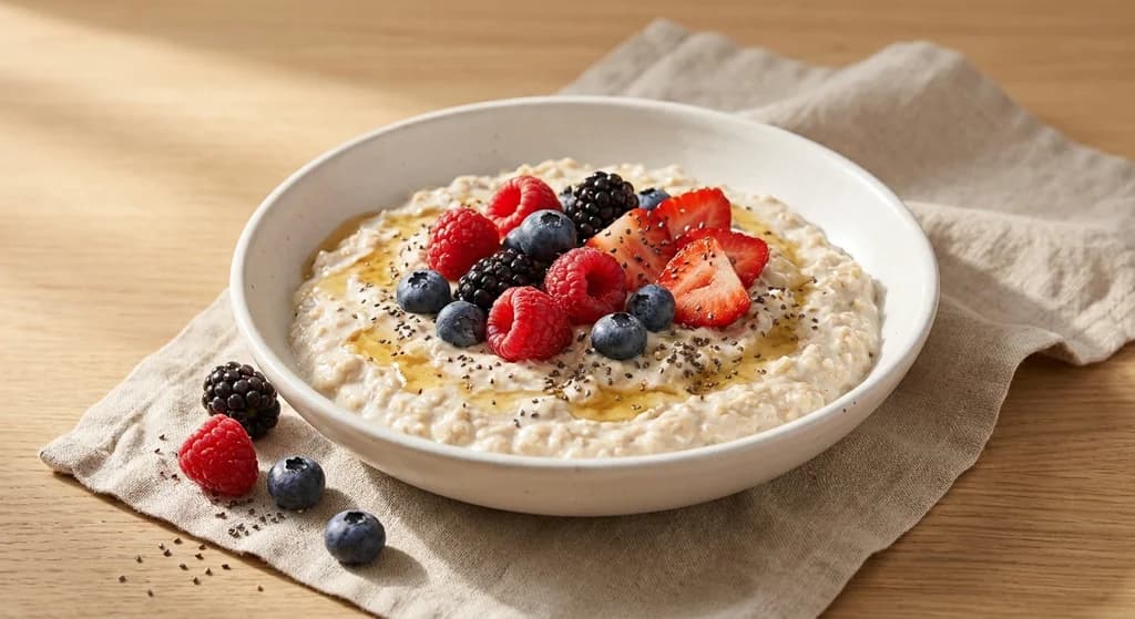 Protein Overnight Oats with Mixed Berries