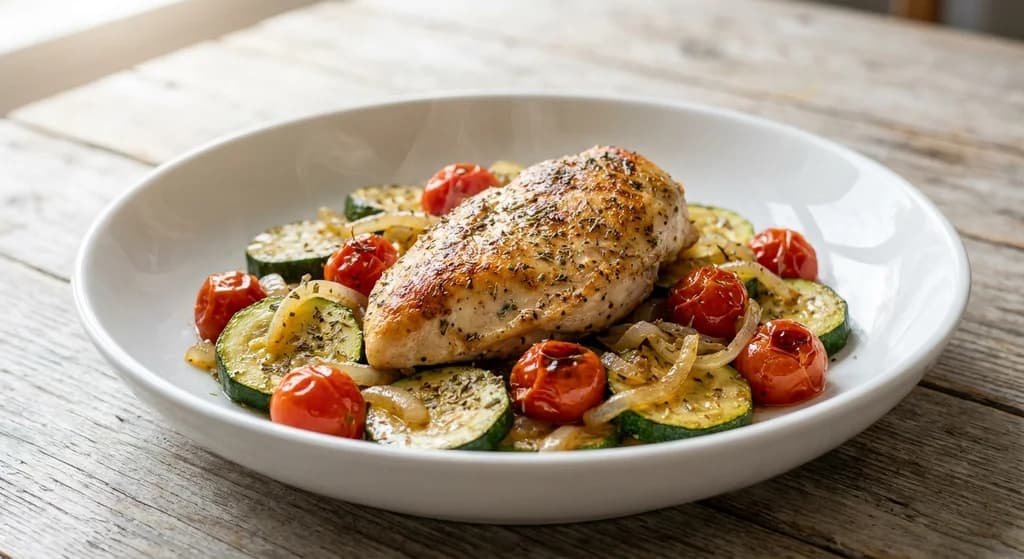 Provençal Chicken with Zucchini and Herbs