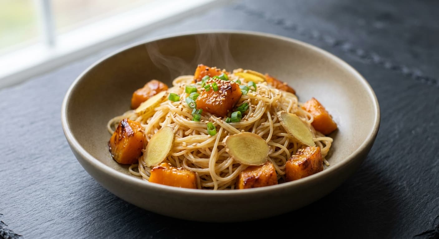 Pumpkin and Ginger Rice Noodles