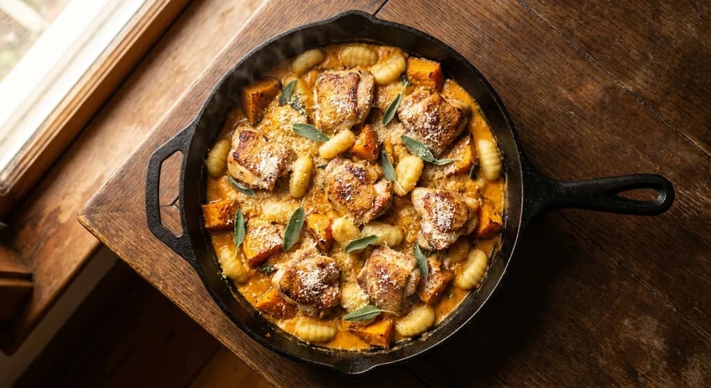 Pumpkin & Chicken Gnocchi Skillet
