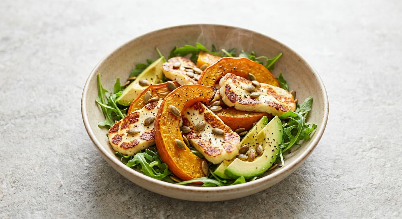 Pumpkin & Halloumi Salad