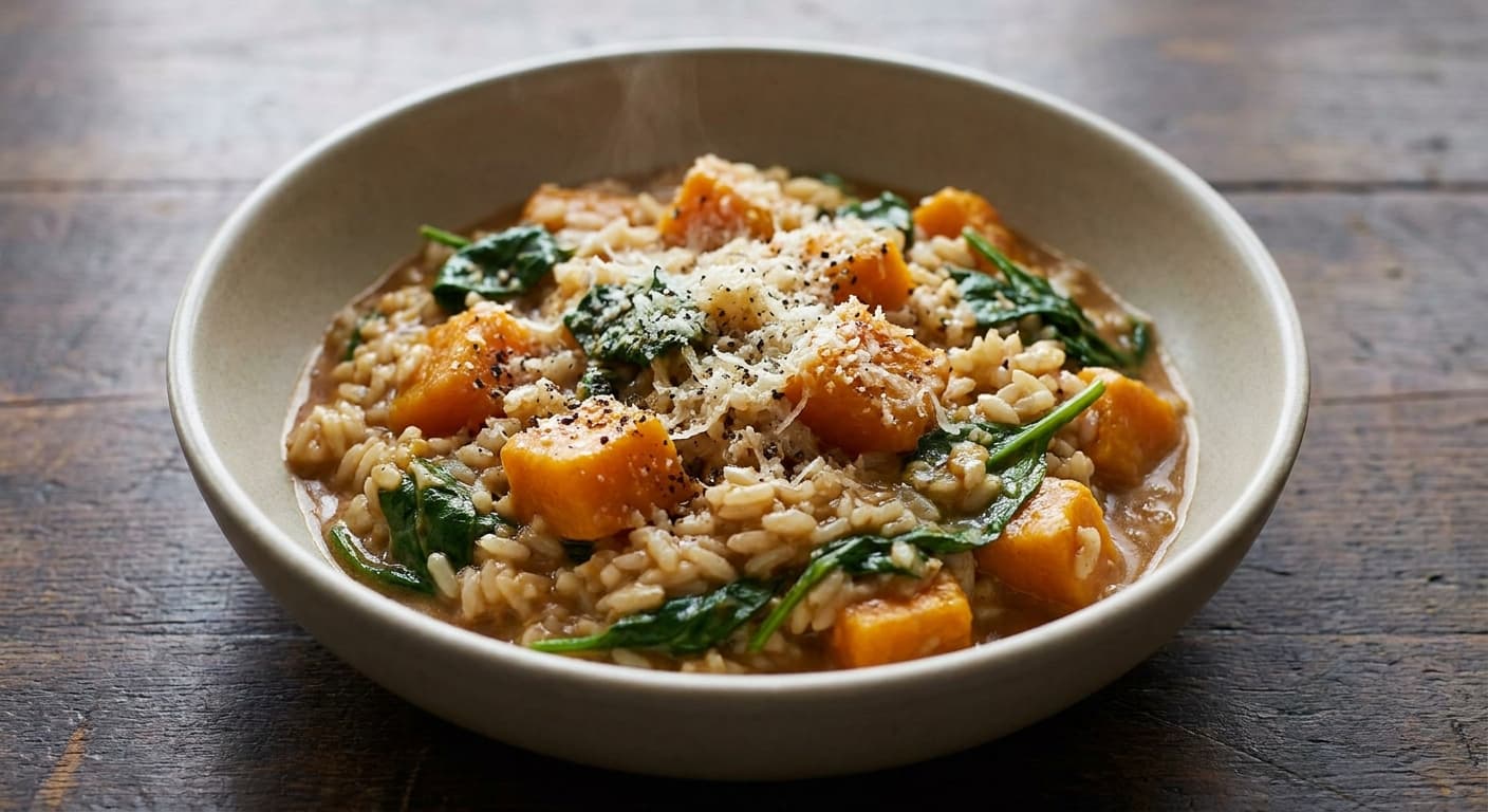 Pumpkin & Spinach Risotto