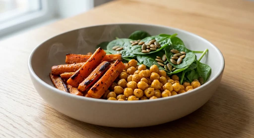 Roasted Carrot & Chickpea Bowl
