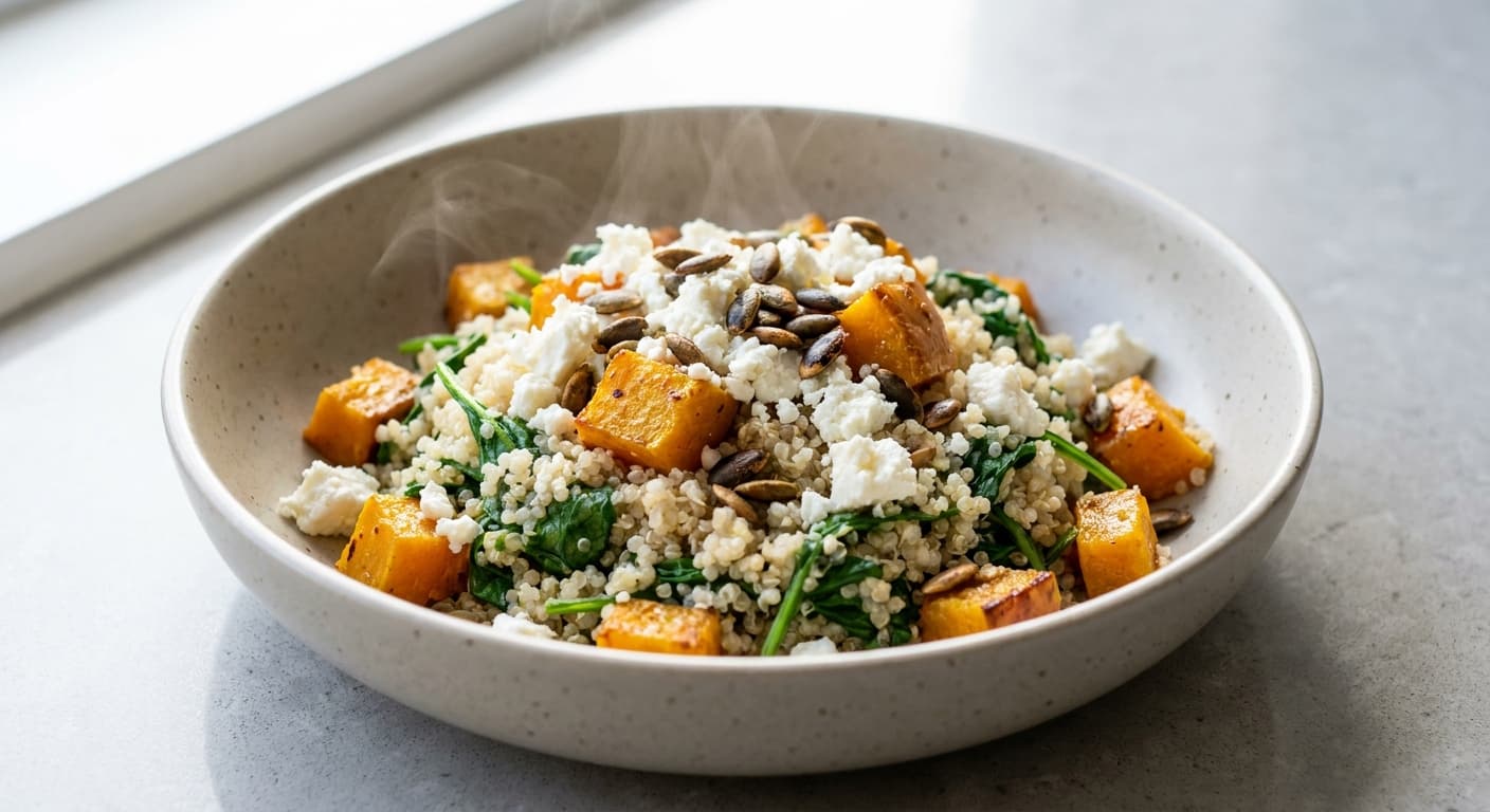 Roasted Pumpkin & Feta Quinoa Bowl