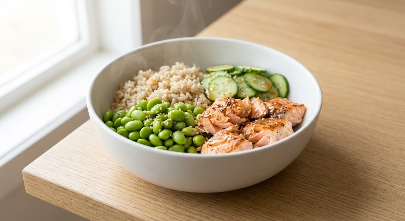 Salmon and Edamame Bowl