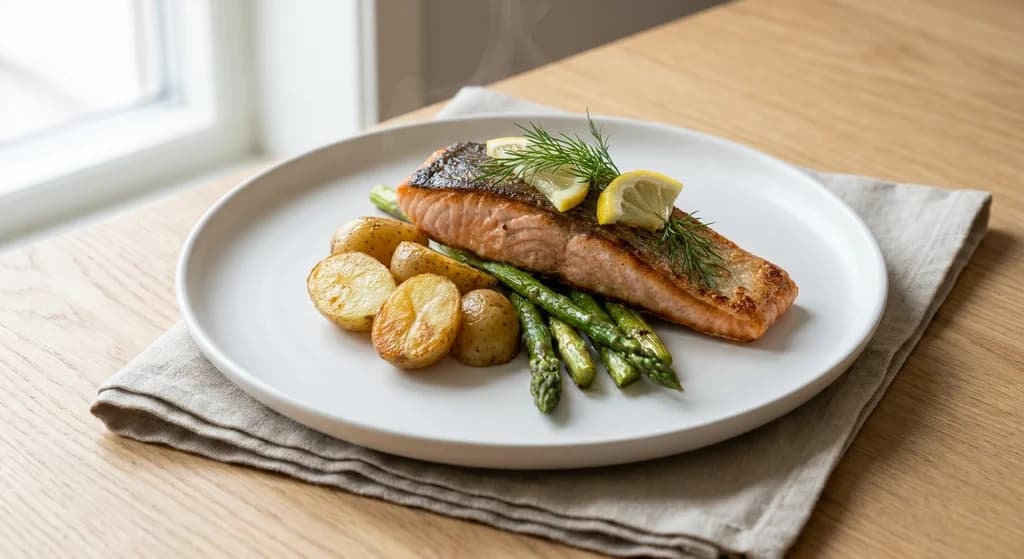 Salmon, Asparagus & Baby Potatoes