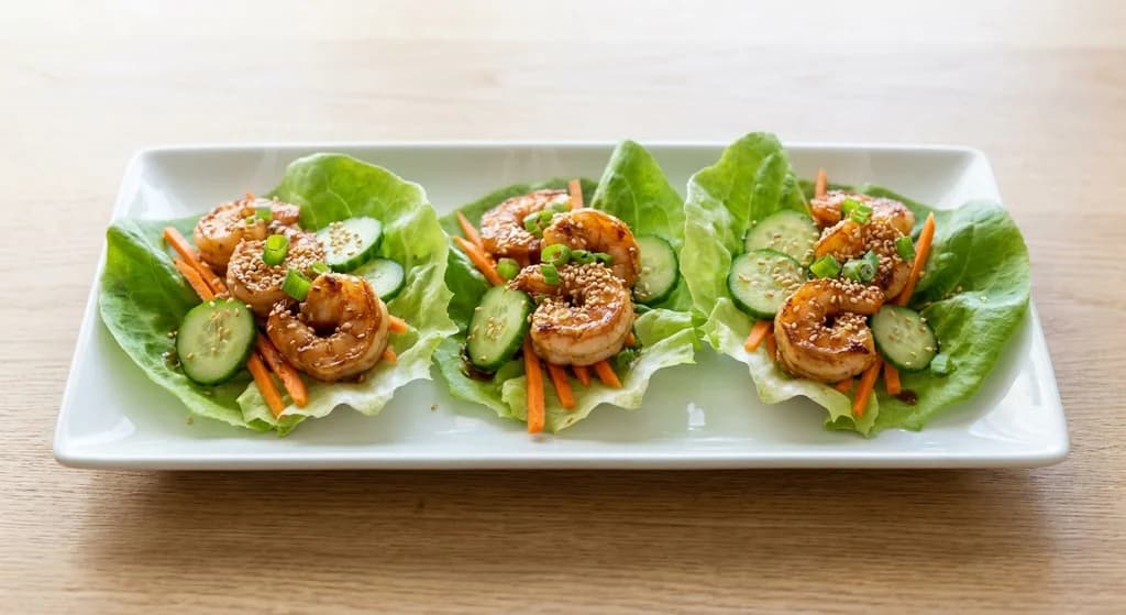 Sesame Shrimp Lettuce Wraps