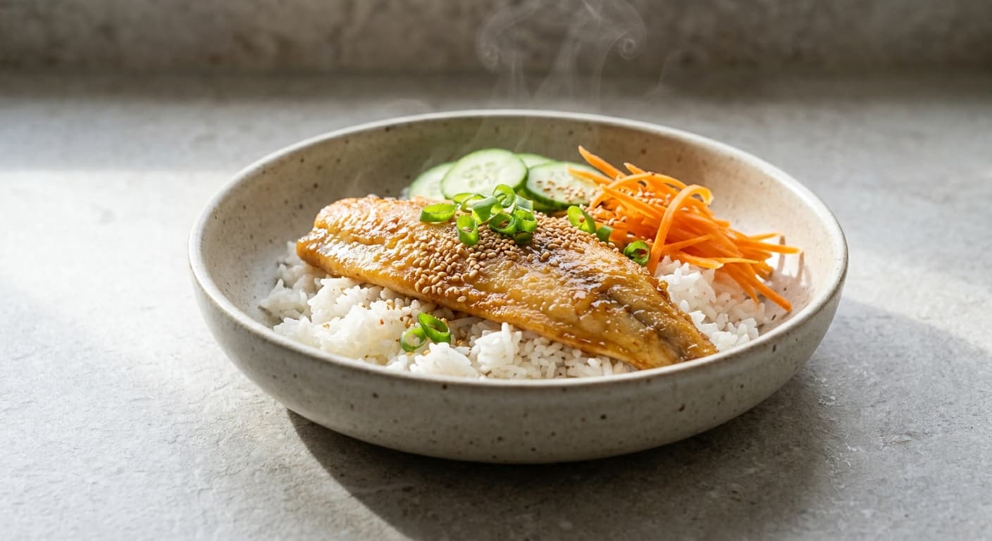 Sesame Whiting Rice Bowl