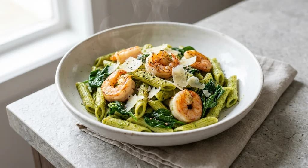 Shrimp Pesto Pasta
