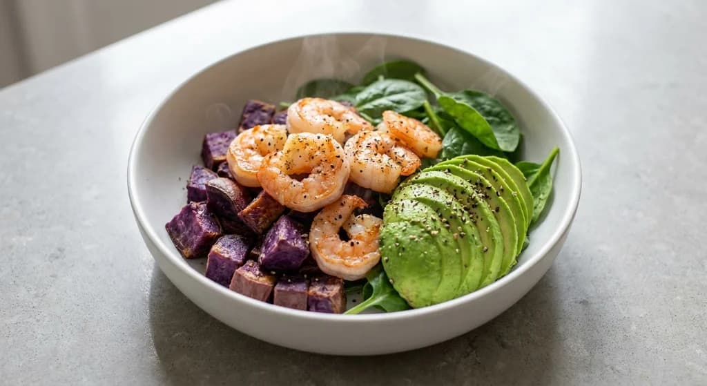 Shrimp Sweet Potato Bowl