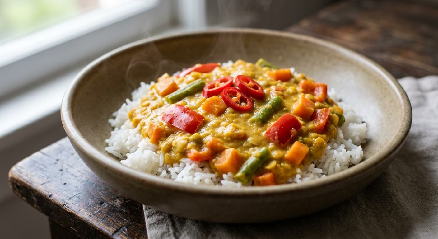 Slow Cooked Lentil Curry (Vegetarian)