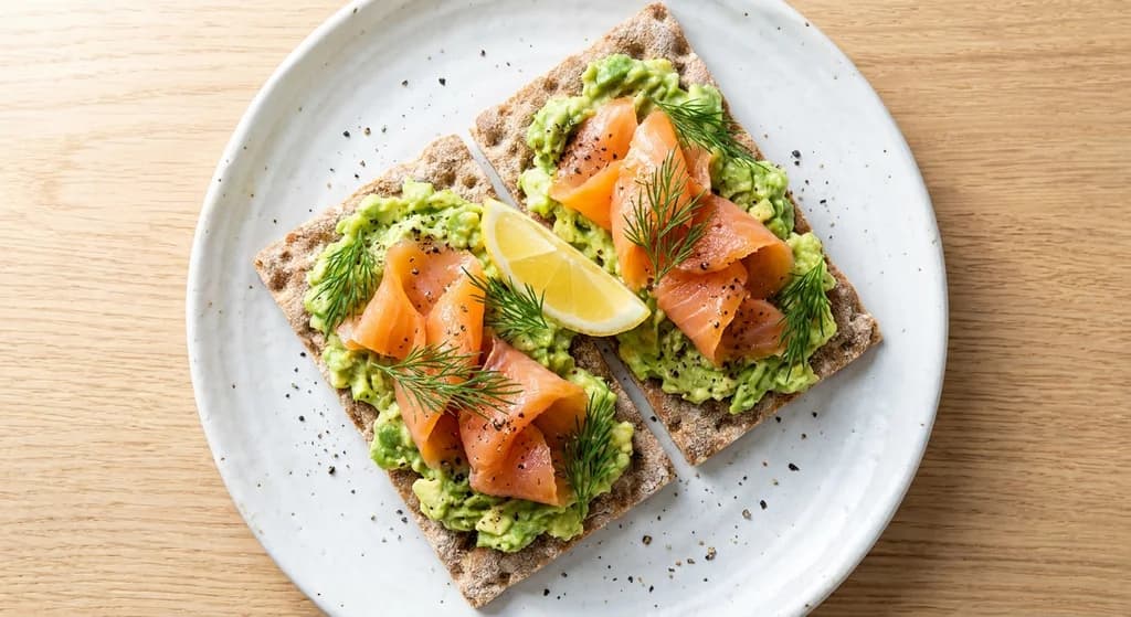 Smoked Salmon & Avocado Rye Crispbread