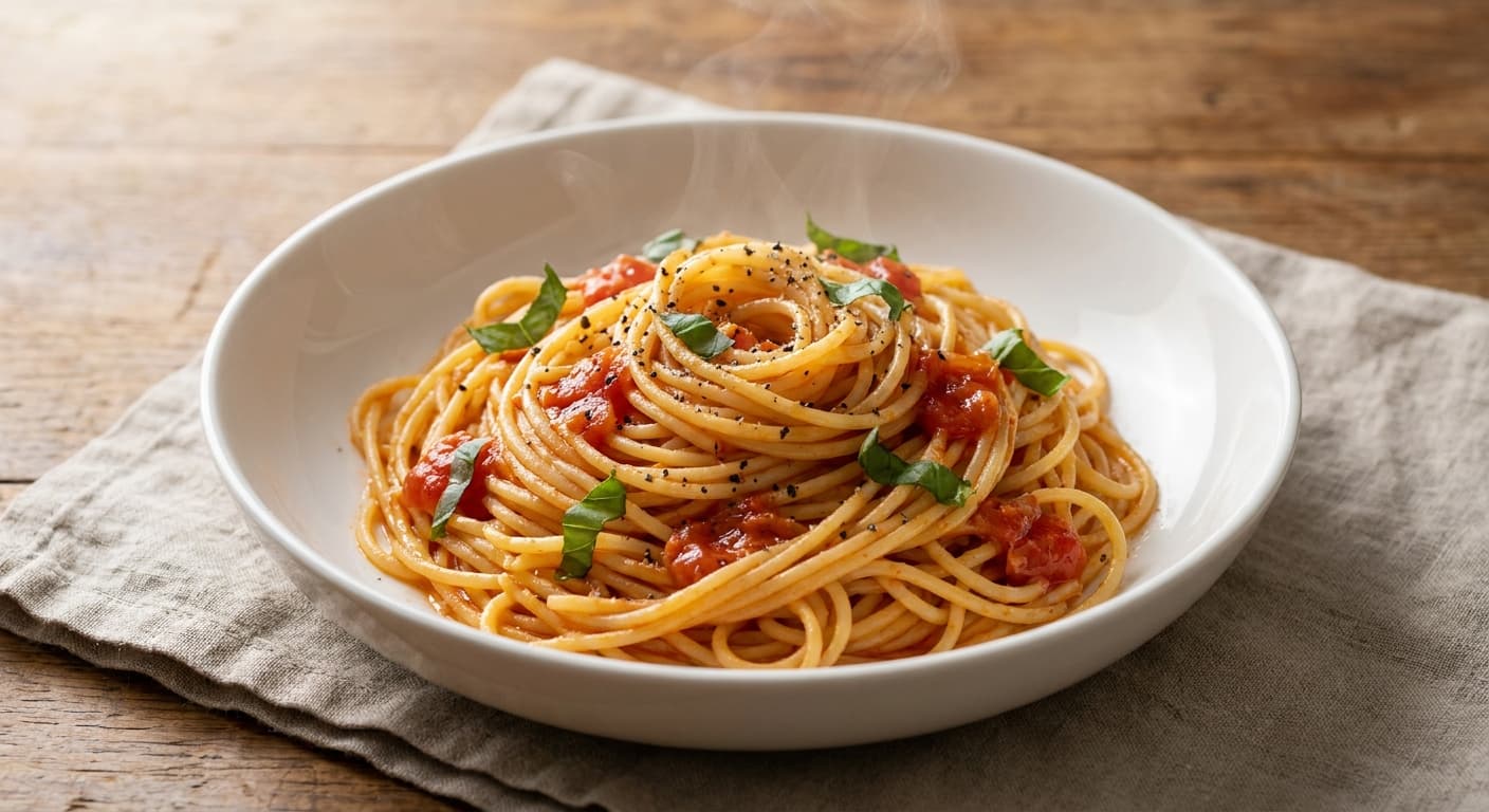 Spaghetti with Tomato and Basil