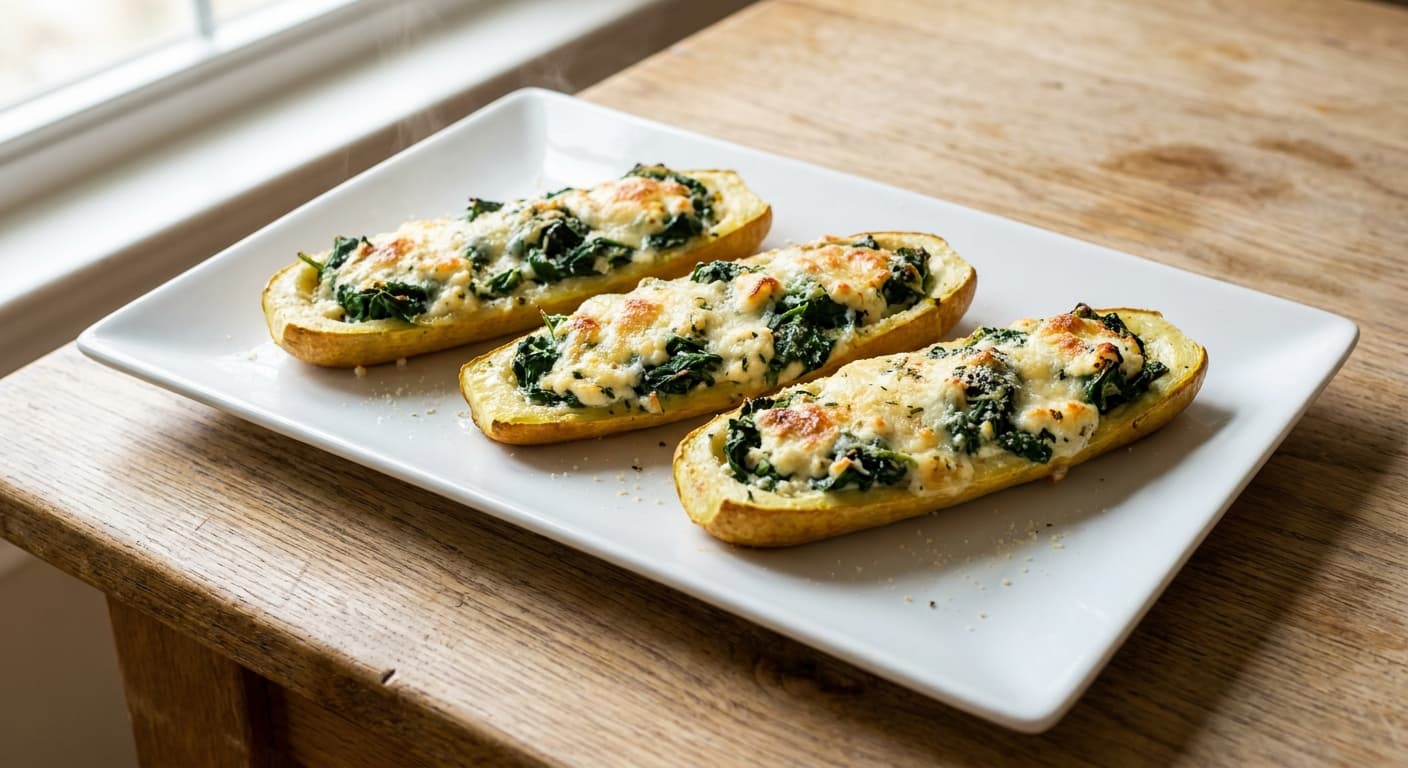 Spinach and Ricotta Stuffed Zucchini