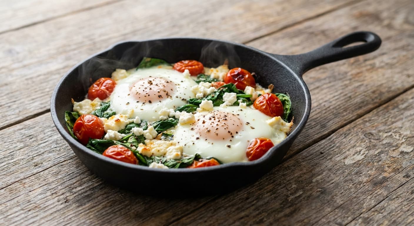 Spinach & Feta Baked Eggs