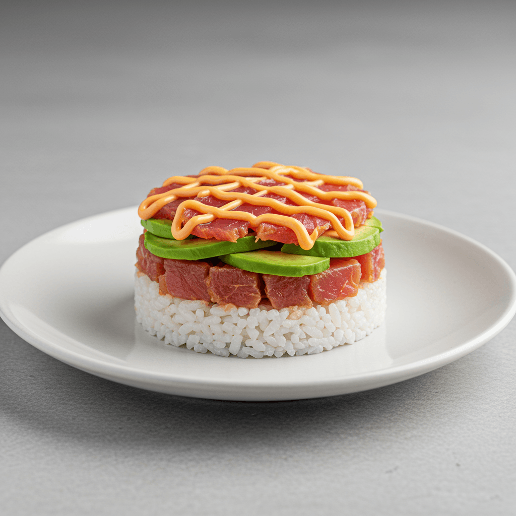 Sriracha Tuna Avocado Rice Cakes