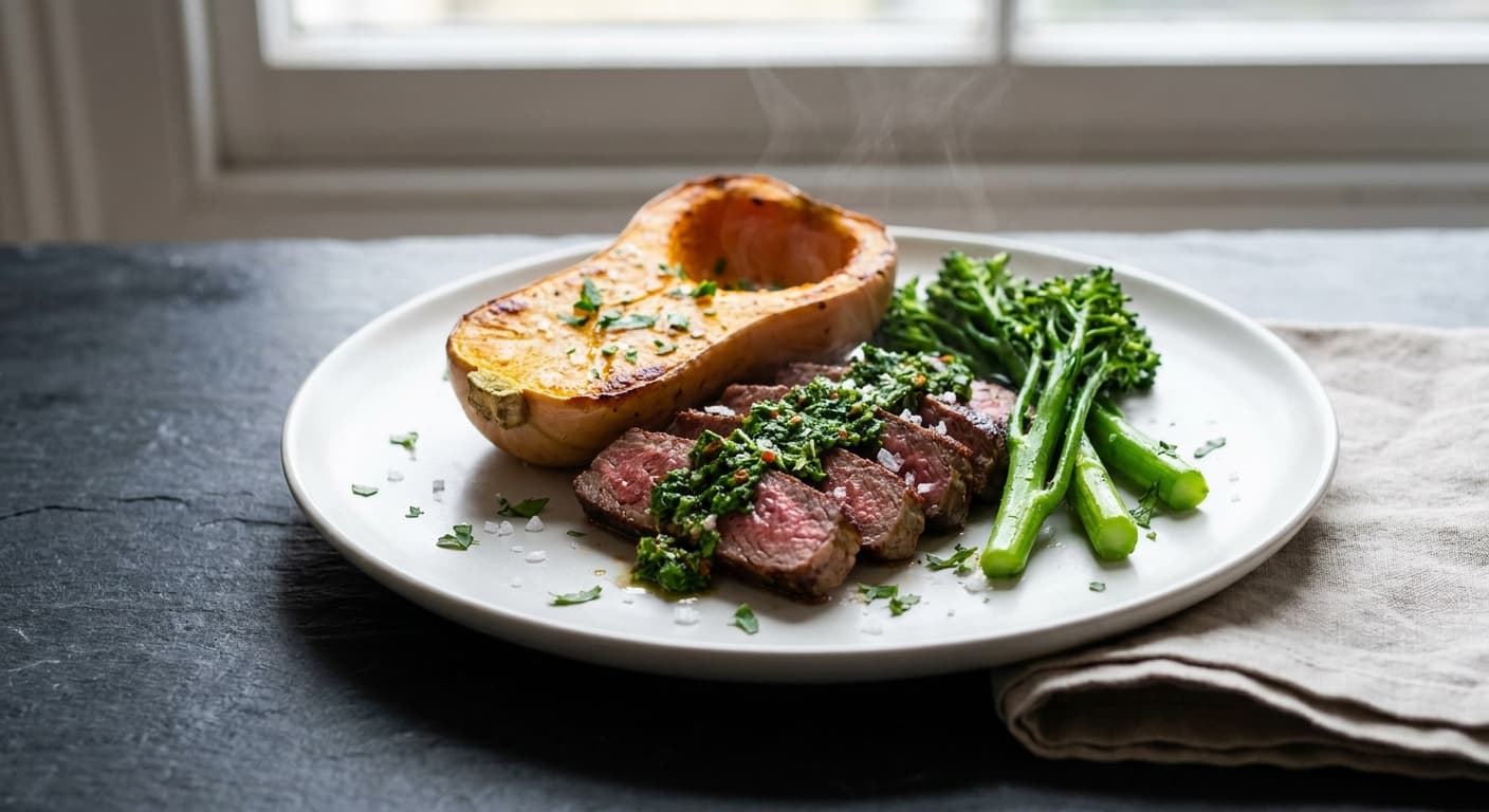 Steak with Fresh Chimichurri