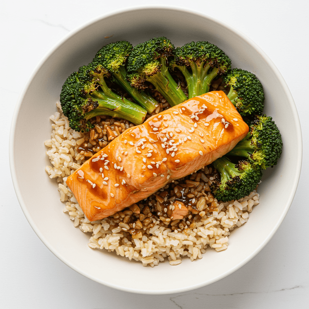 Sticky Teriyaki Salmon Bowl