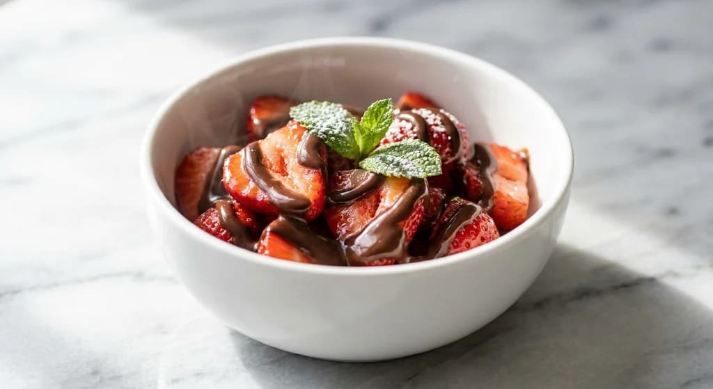 Strawberries with Melted Chocolate