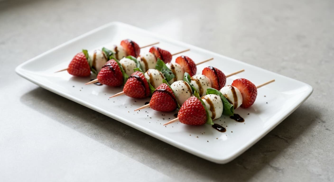 Strawberry Caprese Skewers