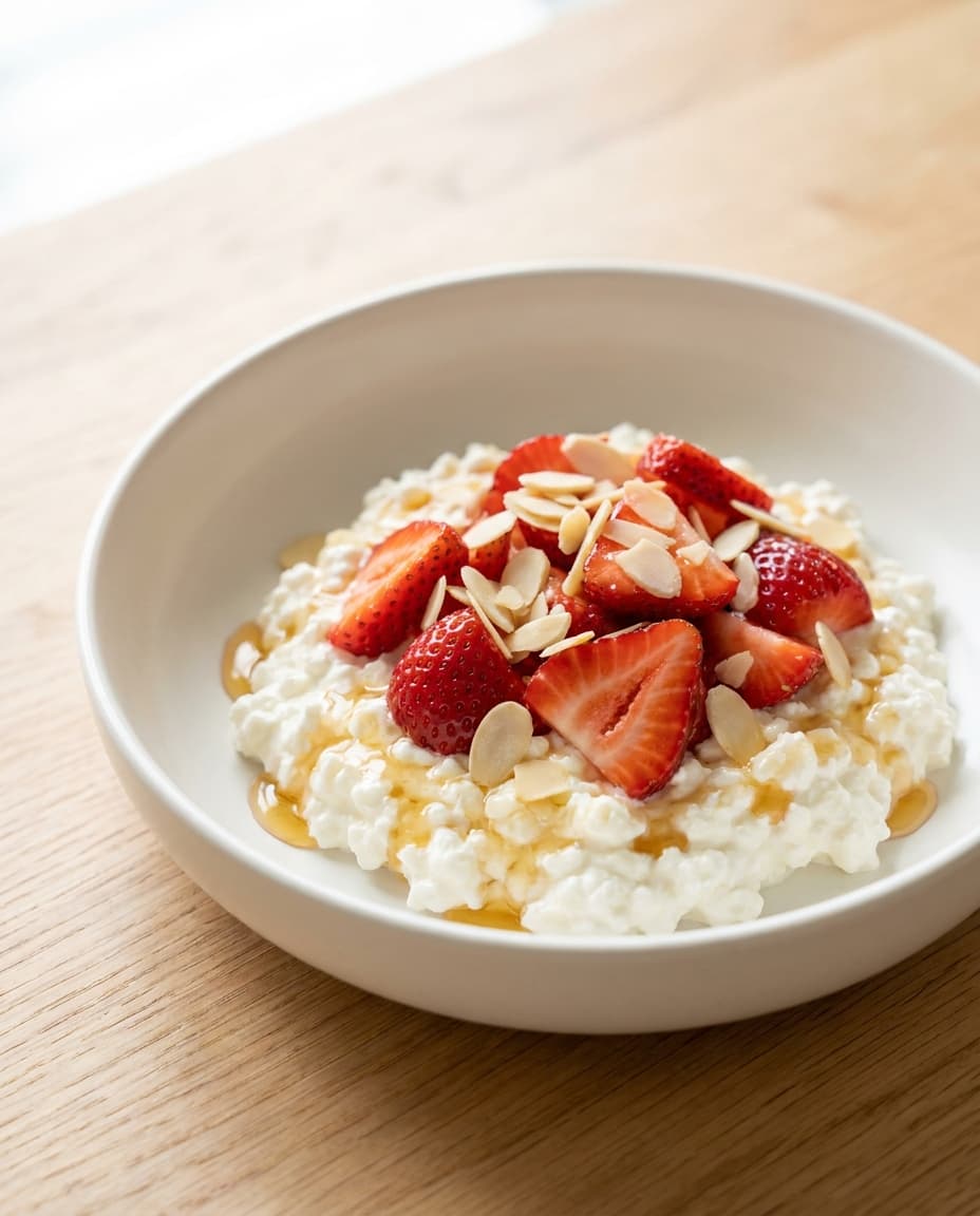 Strawberry Cottage Cheese Bowl