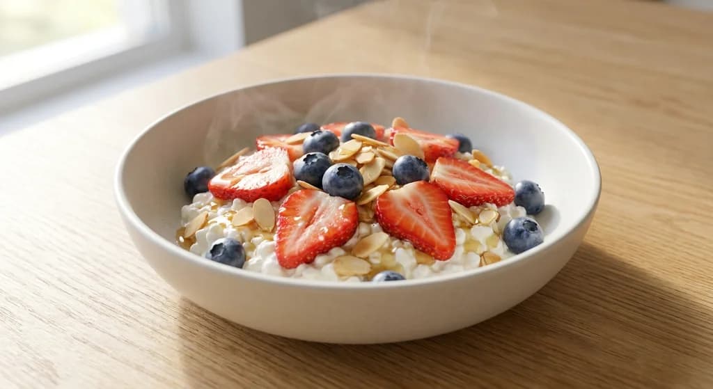 Strawberry & Blueberry Cottage Cheese Bowl