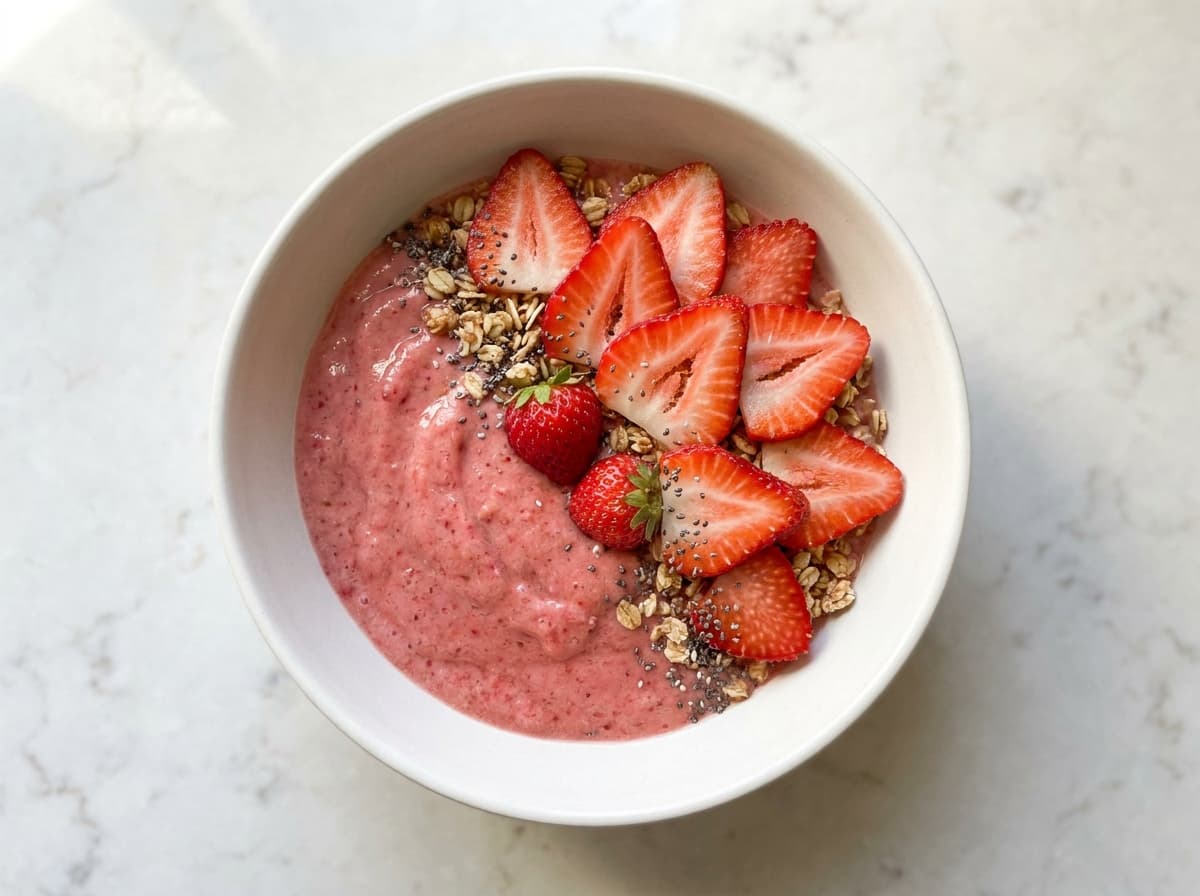Strawberry Protein Smoothie Bowl