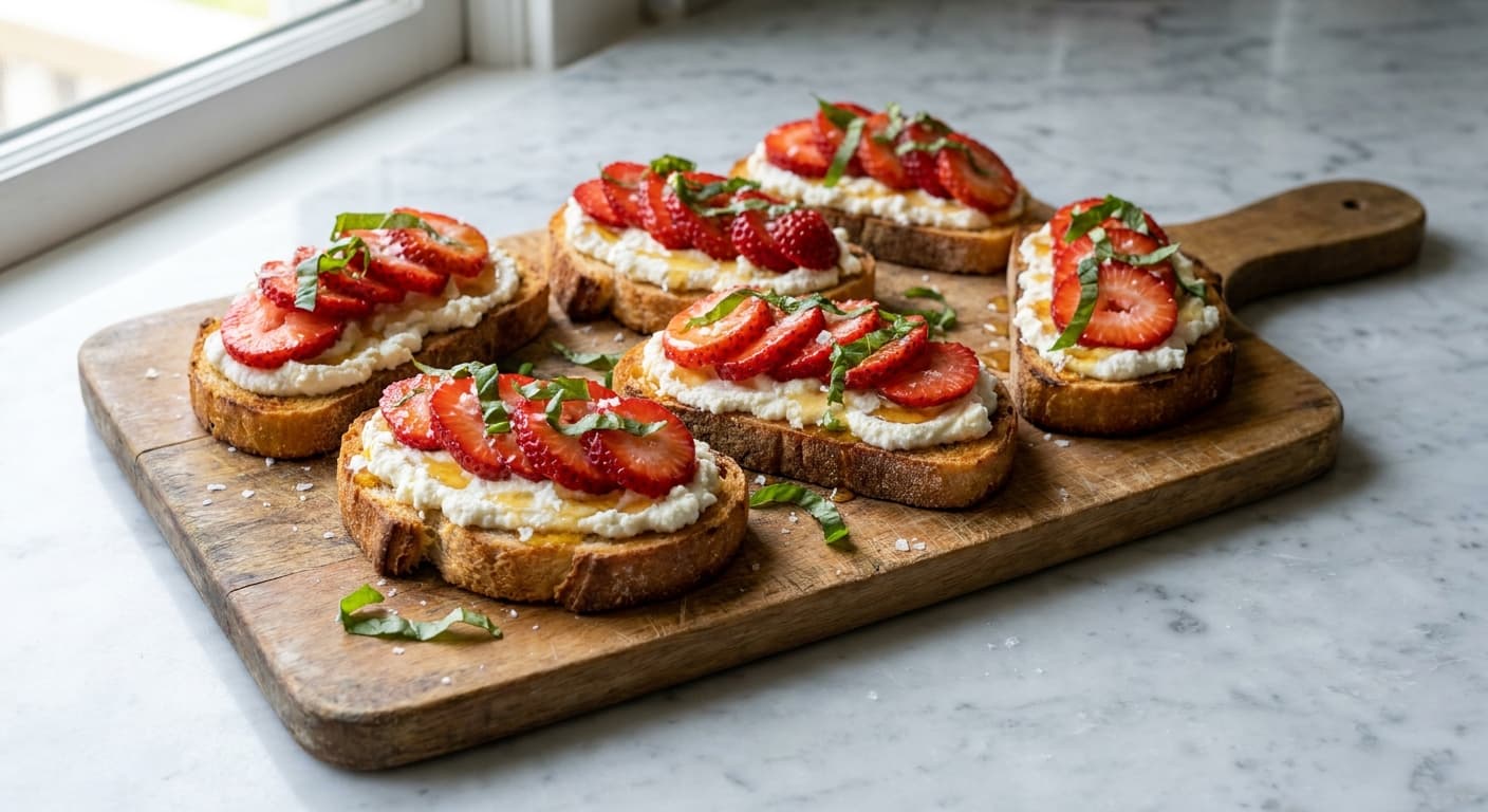 Strawberry & Ricotta Crostini