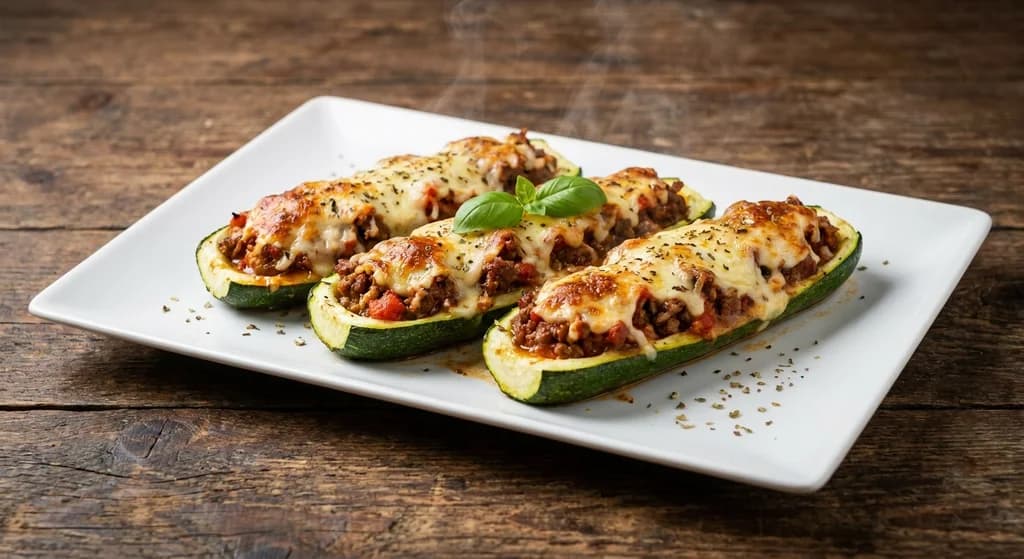 Stuffed Zucchini with Beef Mince